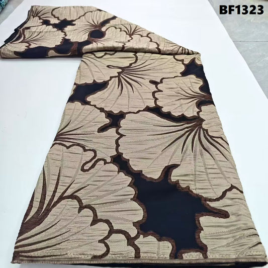 Brocade Fabric for sewing dresses, wedding dress, skirt and Blouse, also for sewing Men wears. 5 yards.