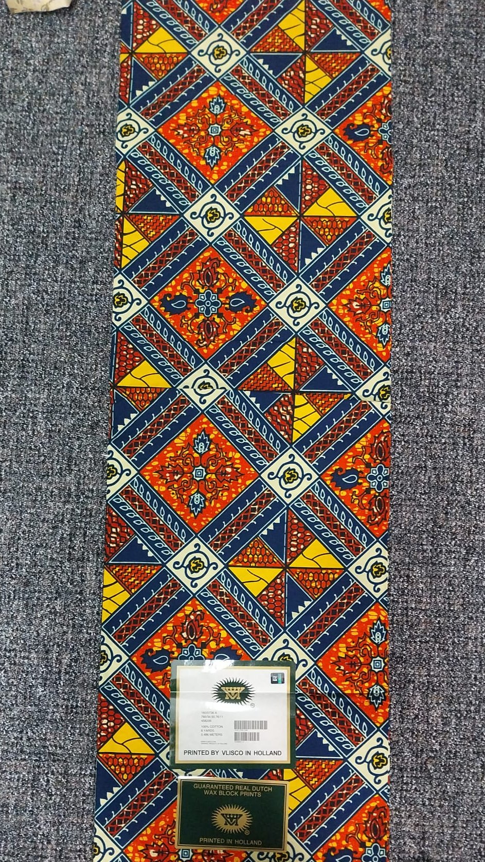 Hollandaise Vlisco. African Ankara Fabric, 100% cotton Fabric , 6 yards Ankara wax, Ankara Fabric, Great Quality Ankara Fabric, Guaranteed printed Wax.