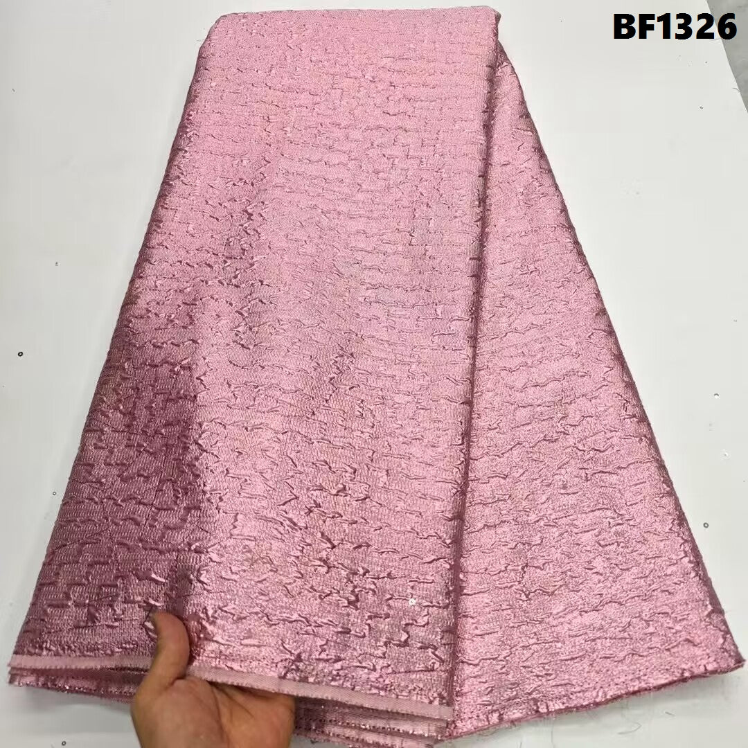 Brocade Fabric for sewing dresses, wedding dress, skirt and Blouse, also for sewing Men wears. 5 yards.