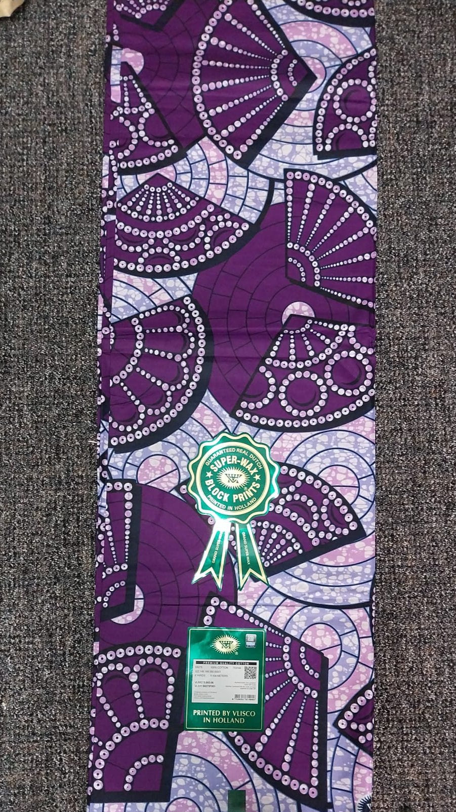 Hollandaise Vlisco. African Ankara Fabric, 100% cotton Fabric , 6 yards Ankara wax, Ankara Fabric, Great Quality Ankara Fabric, Guaranteed printed Wax.