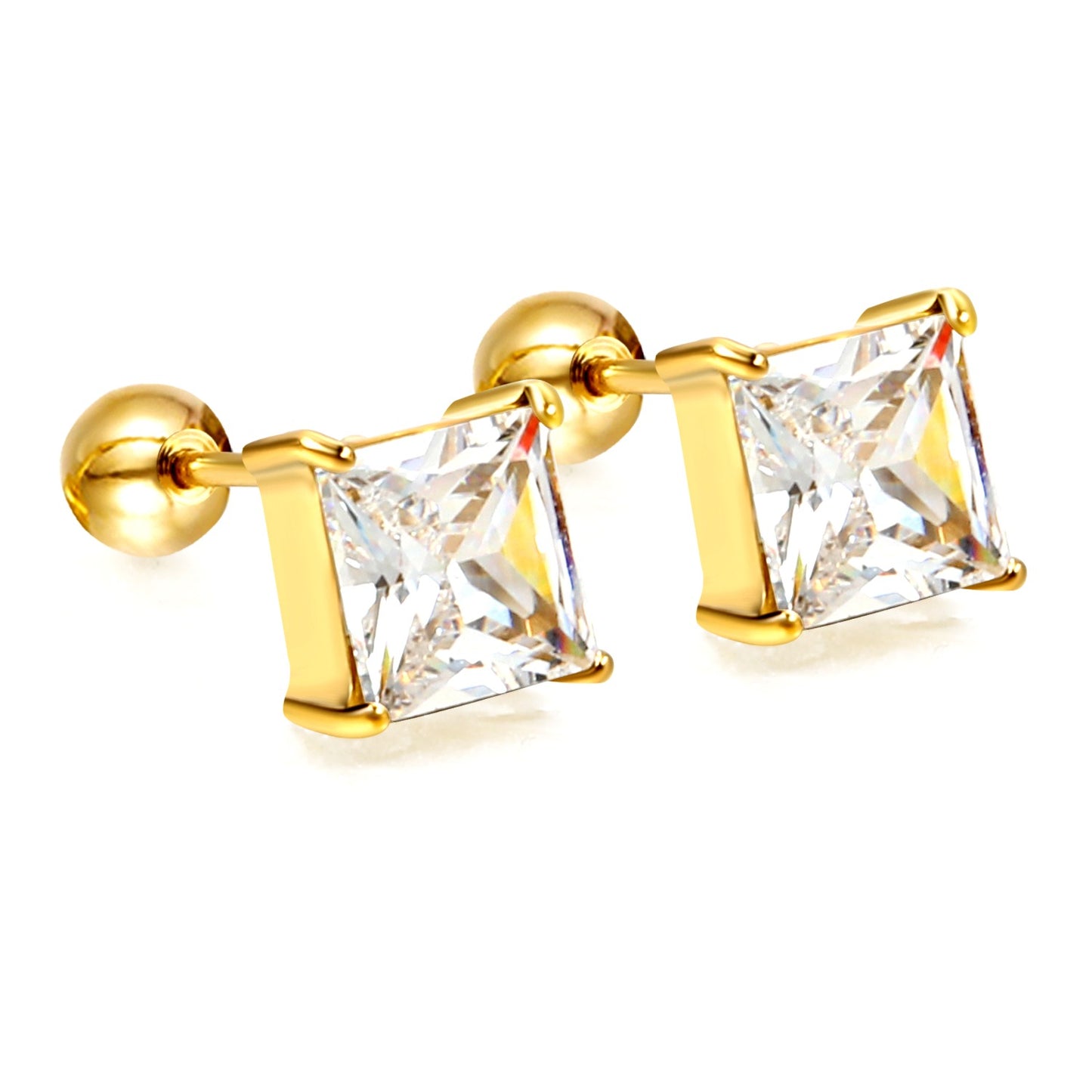 Screw studs with crystal stones on them