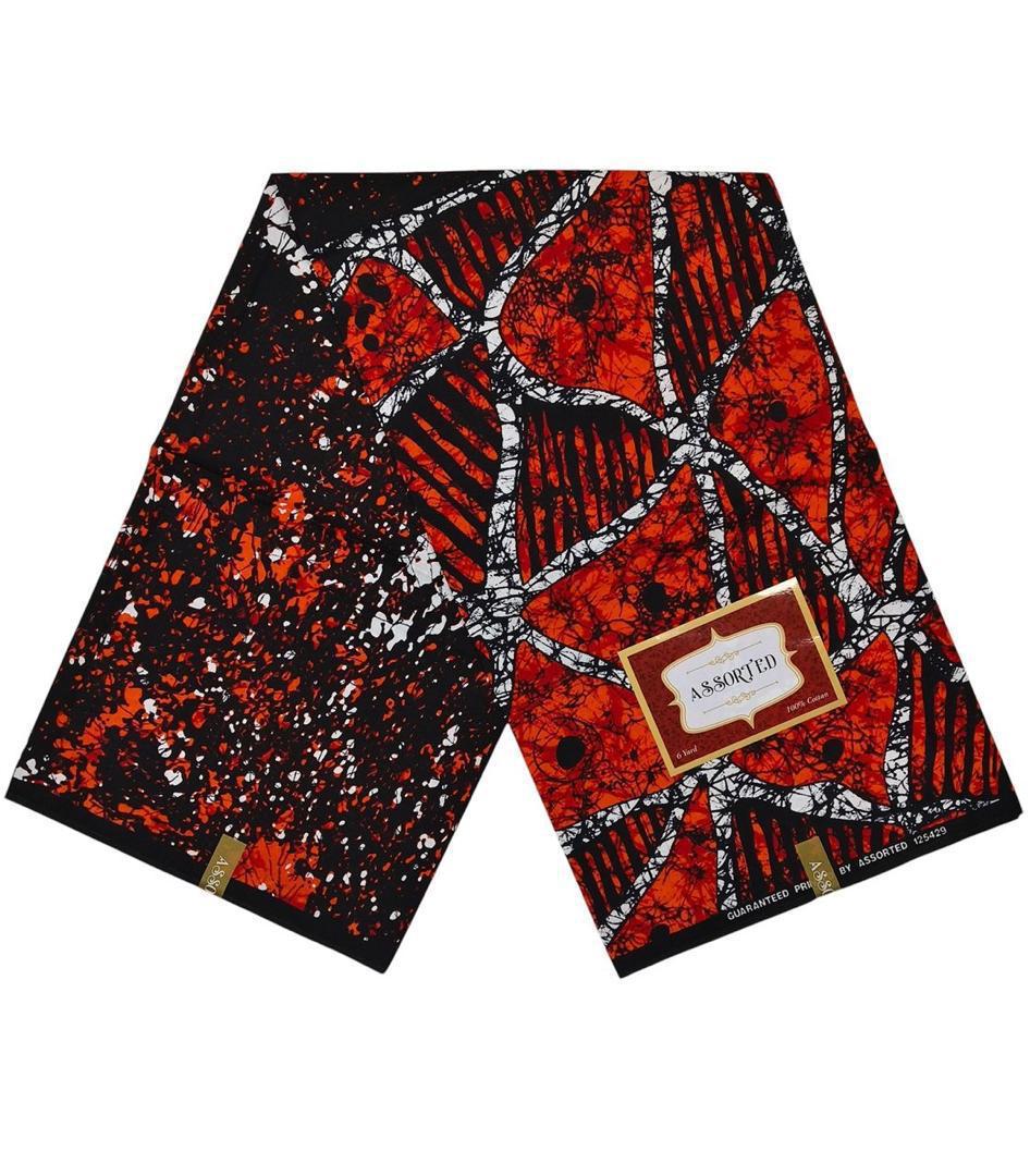 100% cotton Adire . it does not Fade. it is in 5 yards.