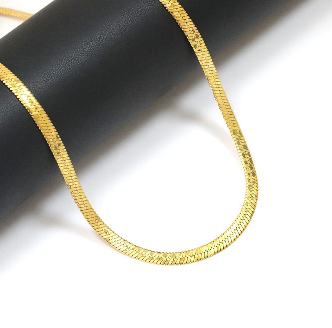 Necklace, Gold necklace, waterproof necklace, stainless steel, 18k gold, gift for her, gifts, Halskette, Kette, hypoallergenic, snake skin