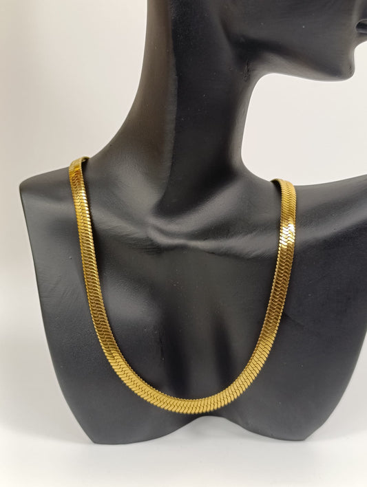 Necklace, Gold necklace, waterproof necklace, stainless steel, 18k gold, gift for her, gifts, Halskette, Kette, hypoallergenic, snake skin