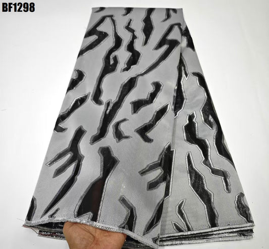 Brocade Fabric for sewing dresses, wedding dress, skirt and Blouse, also for sewing Men wears. 5 yards.