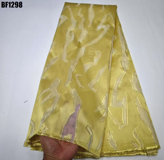 Brocade Fabric for sewing dresses, wedding dress, skirt and Blouse, also for sewing Men wears. 5 yards.