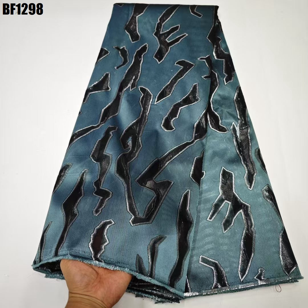 Brocade Fabric for sewing dresses, wedding dress, skirt and Blouse, also for sewing Men wears. 5 yards.