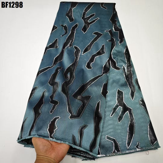 Brocade Fabric for sewing dresses, wedding dress, skirt and Blouse, also for sewing Men wears. 5 yards.