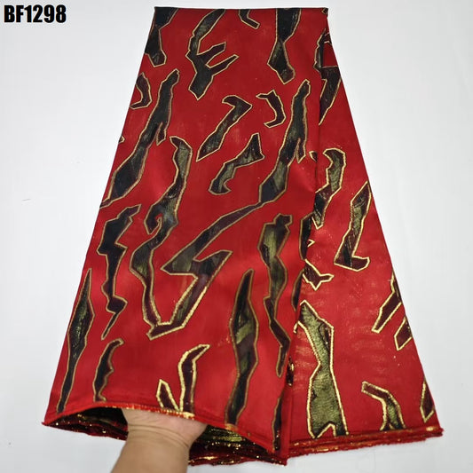 Brocade Fabric for sewing dresses, wedding dress, skirt and Blouse, also for sewing Men wears. 5 yards.