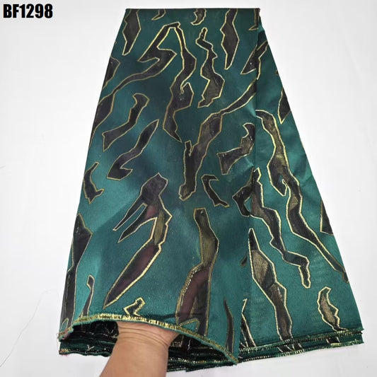 Brocade Fabric for sewing dresses, wedding dress, skirt and Blouse, also for sewing Men wears. 5 yards.