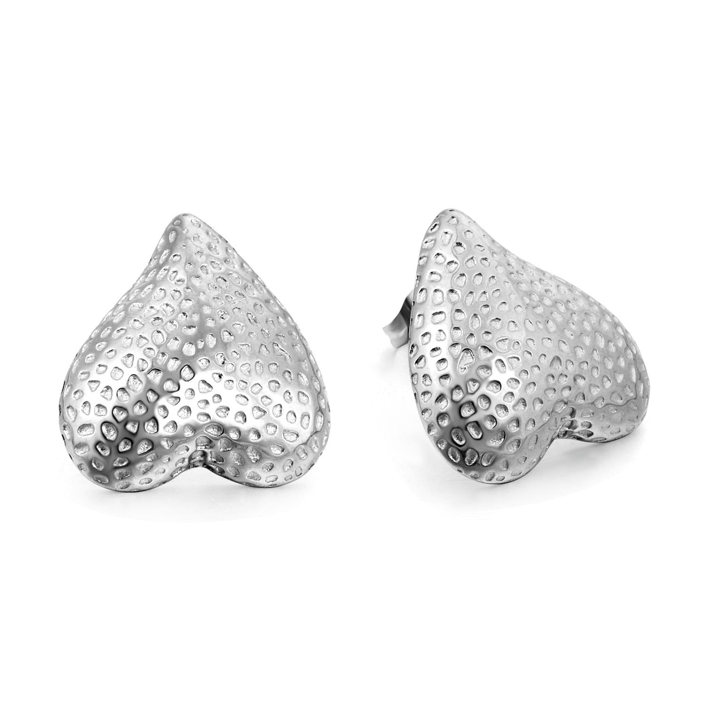 Upside down heart shaped bold studs
