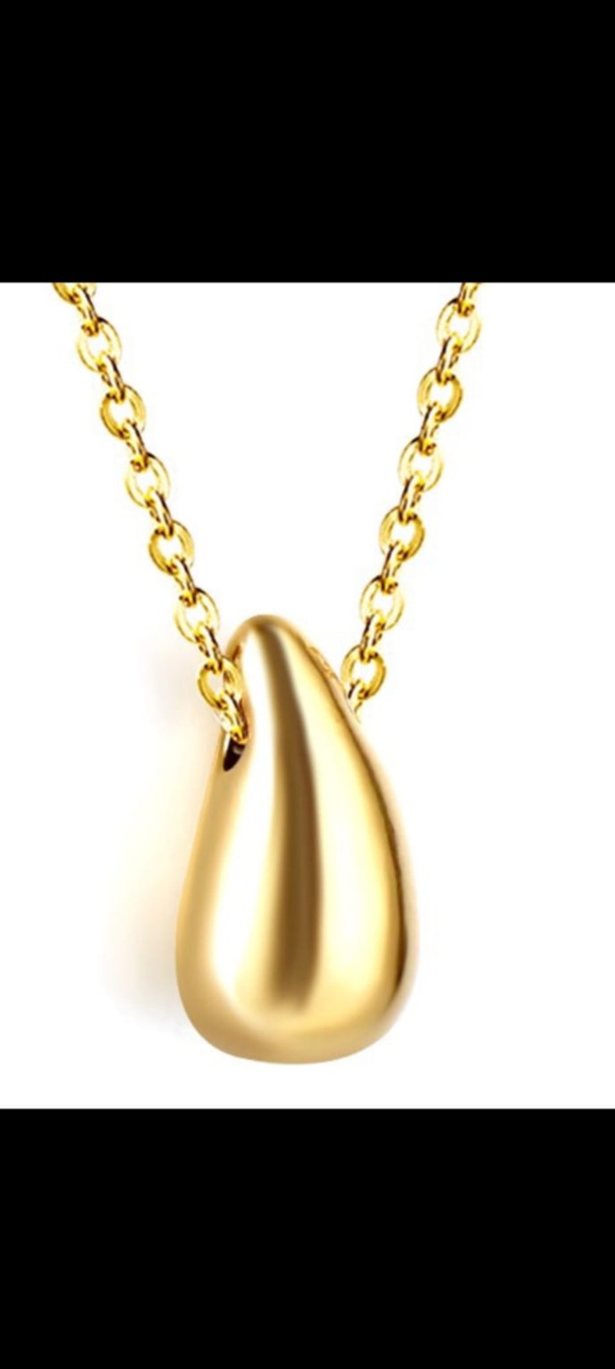 Water pearl necklace, in gold color and silver color. 18K gold plated. Waterproof. stainless steel.