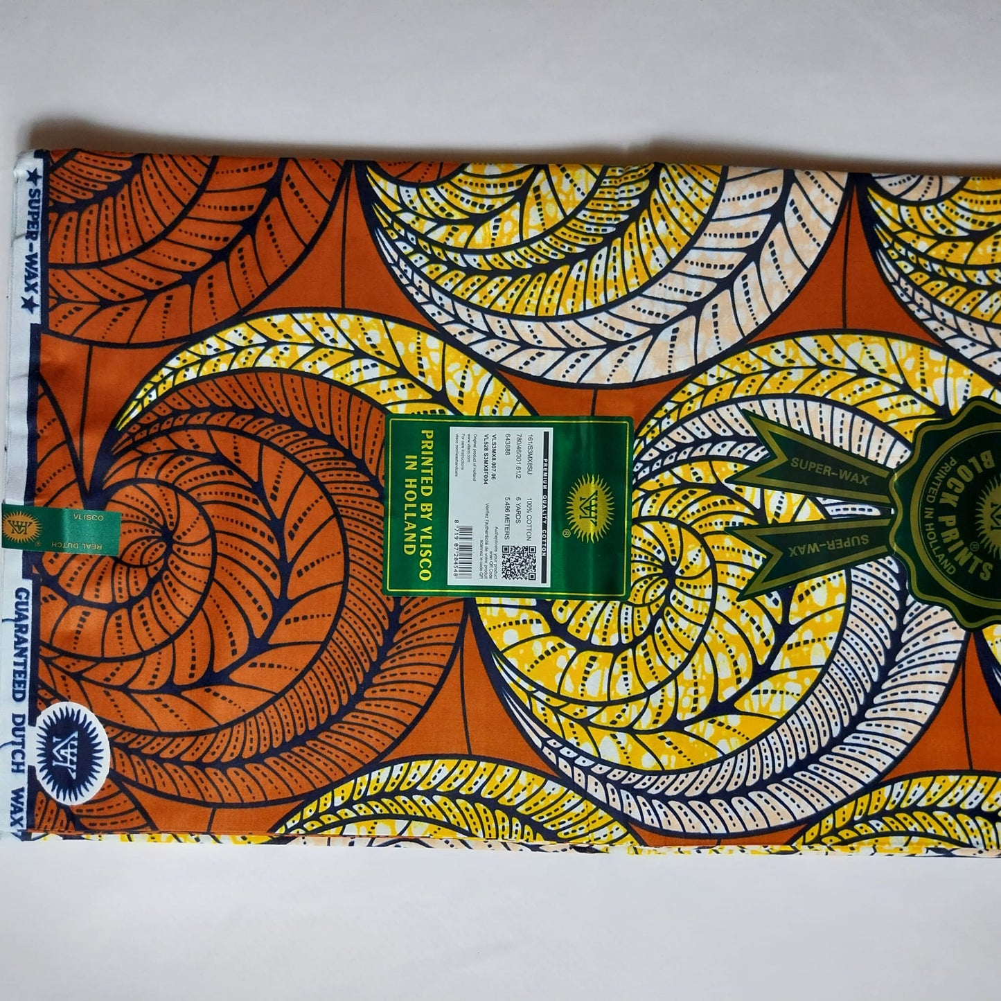 Vlisco Hollandaise, African Ankara Fabric, 100% cotton Fabric , 6 yards Ankara wax, Ankara Fabric, Great Quality Ankara Fabric, Guaranteed printed Wax.