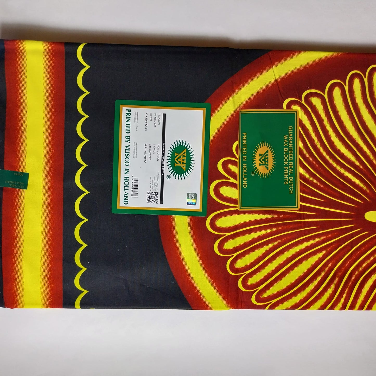 Vlisco Hollandaise, African Ankara Fabric, 100% cotton Fabric , 6 yards Ankara wax, Ankara Fabric, Great Quality Ankara Fabric, Guaranteed printed Wax.
