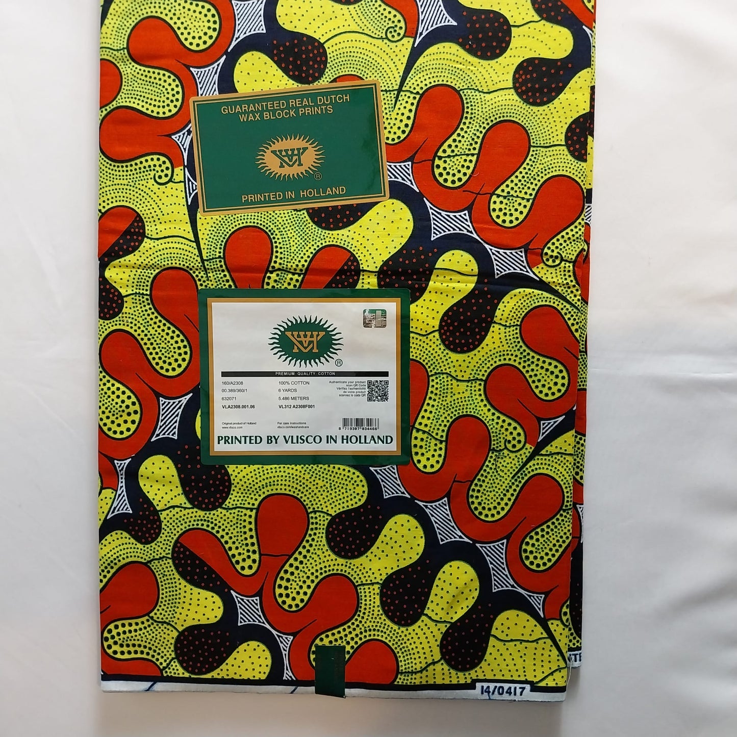 Vlisco Hollandaise, African Ankara Fabric, 100% cotton Fabric , 6 yards Ankara wax, Ankara Fabric, Great Quality Ankara Fabric, Guaranteed printed Wax.