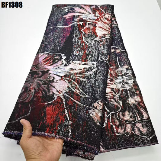 Brocade fabric in 5 yards .good quality, for sewing wedding costume. bubu kafta for women, men and children.