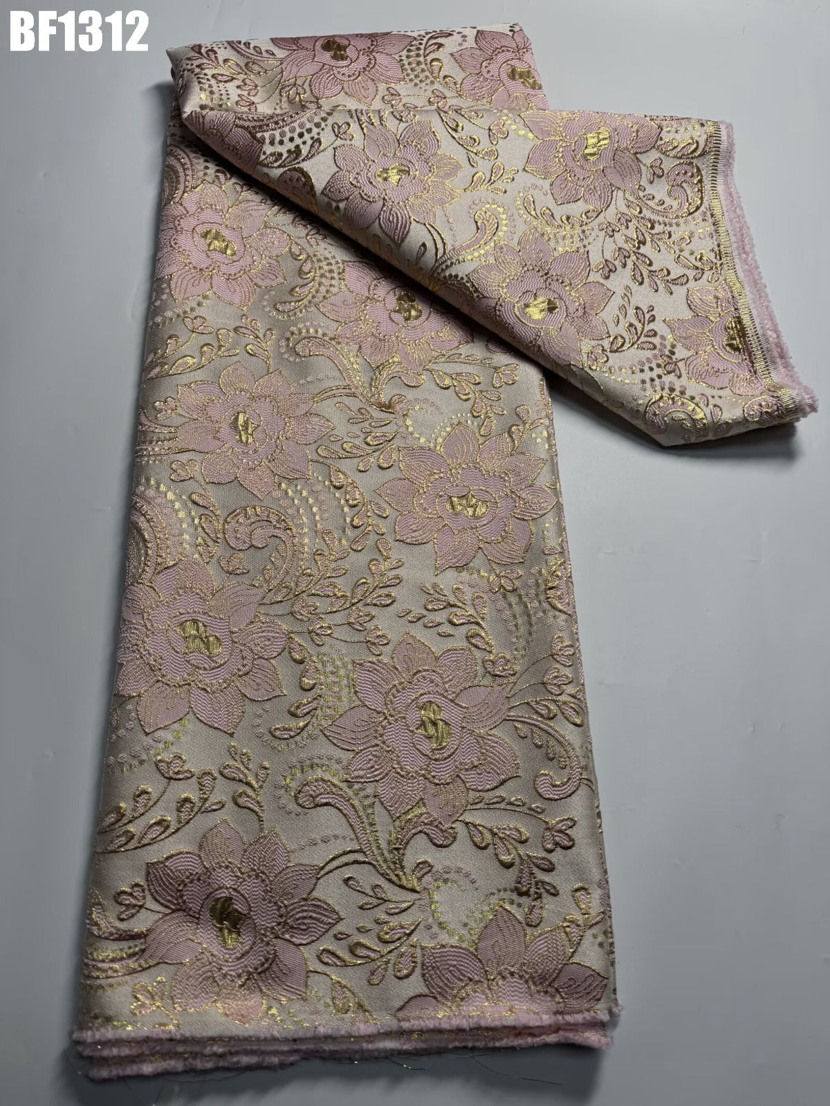 Brocade Fabric for sewing dresses, wedding dress, skirt and Blouse, also for sewing Men wears. 5 yards.