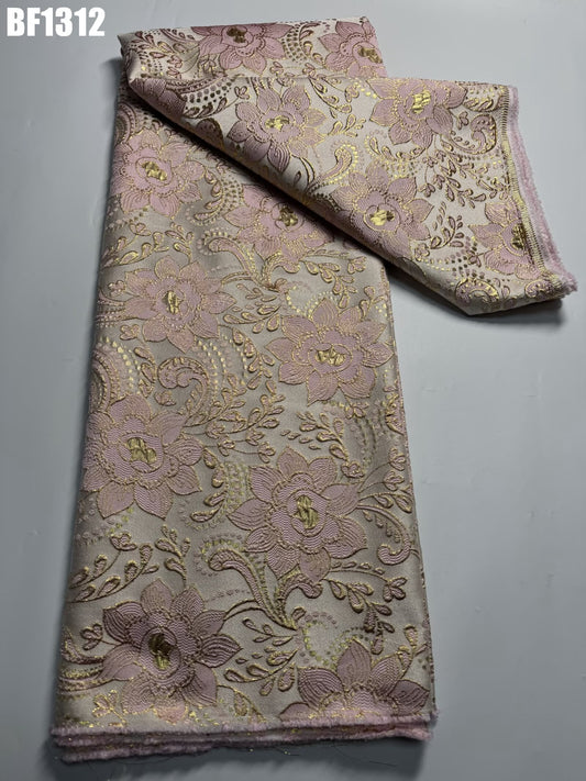 Brocade Fabric for sewing dresses, wedding dress, skirt and Blouse, also for sewing Men wears. 5 yards.