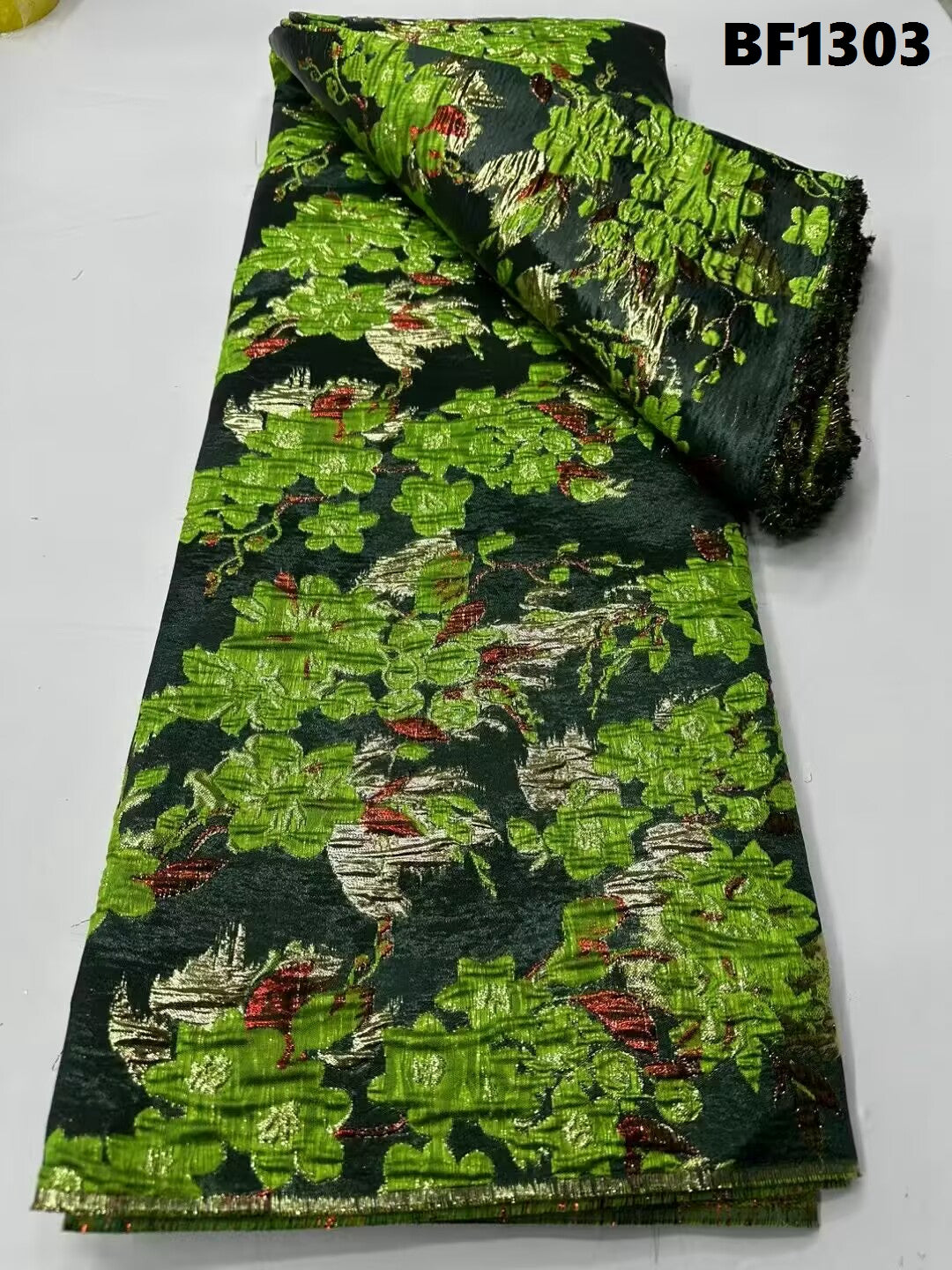 Brocade Fabric for sewing dresses, wedding dress, skirt and Blouse, also for sewing Men wears. 5 yards.