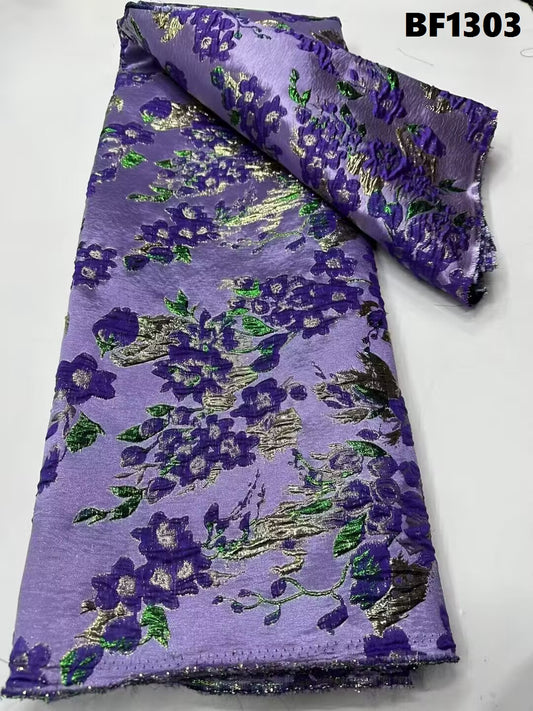 Brocade Fabric for sewing dresses, wedding dress, skirt and Blouse, also for sewing Men wears. 5 yards.
