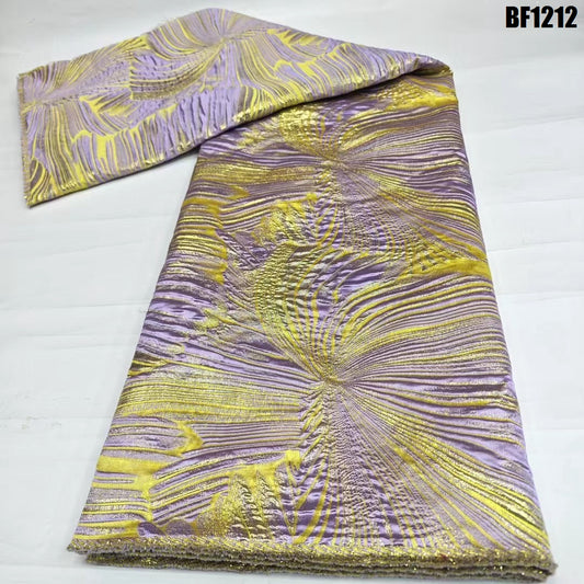 Brocade Fabric for sewing dresses, wedding dress, skirt and Blouse, also for sewing Men wears. 5 yards.