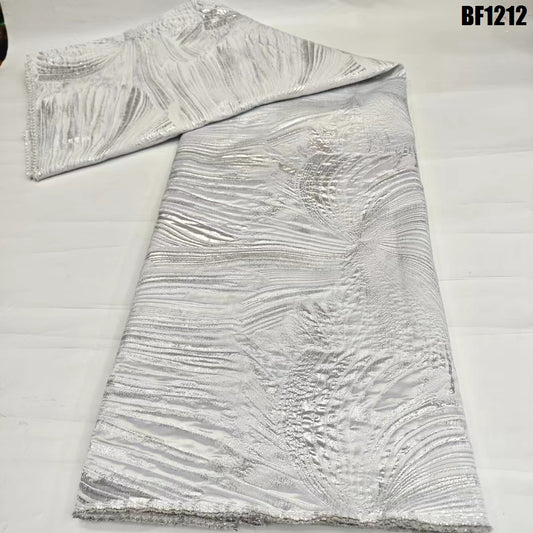 Brocade Fabric for sewing dresses, wedding dress, skirt and Blouse, also for sewing Men wears. 5 yards.