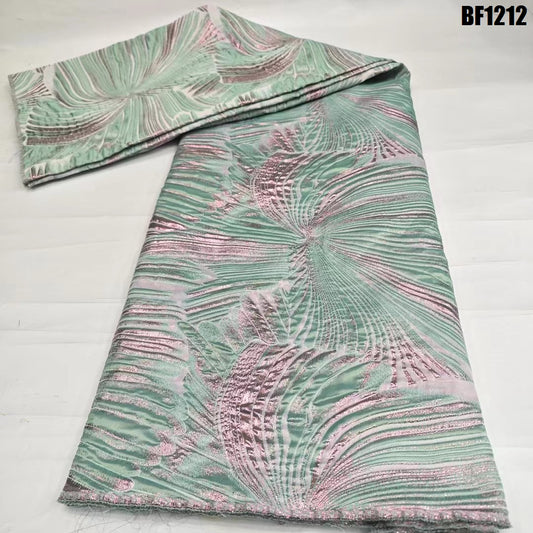 Brocade Fabric for sewing dresses, wedding dress, skirt and Blouse, also for sewing Men wears. 5 yards.