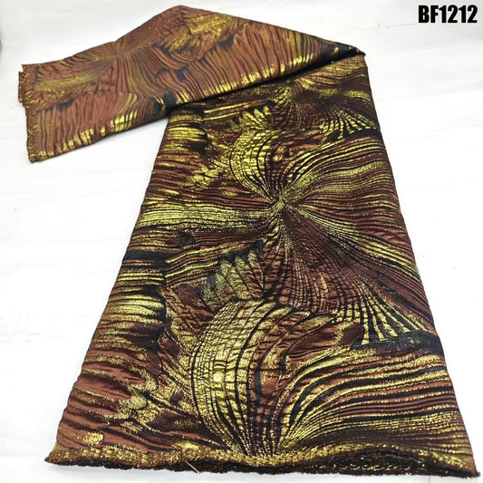 Brocade Fabric for sewing dresses, wedding dress, skirt and Blouse, also for sewing Men wears. 5 yards.