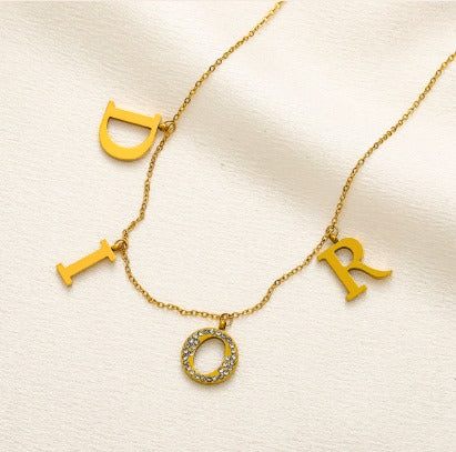 N-Dior6 Stainless steel, Waterproof, Necklace, Dior Pendant