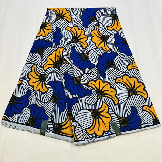 Hollandaise Vlisco. African Ankara Fabric, 100% cotton Fabric , 6 yards Ankara wax, Ankara Fabric, Great Quality Ankara Fabric, Guaranteed printed Wax.