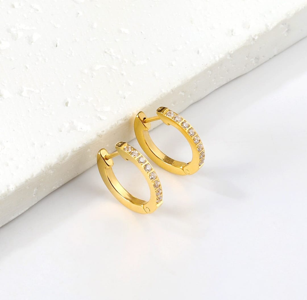 Waterproof, hoop earring, Gold Plated, Earrings, Hypoallergenic, Non-Tarnish, Jewelry, gifts for her, minimalist, Gifts, small hoop earrings