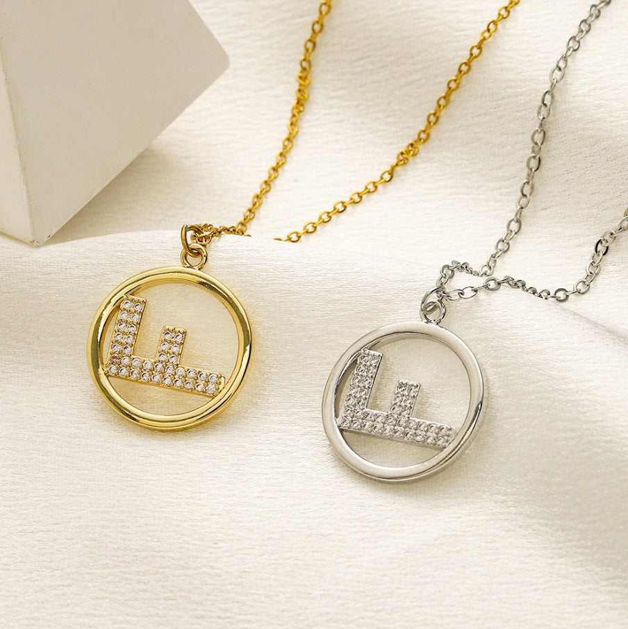 N-Fendi21. Fendi stainless stee and waterproof necklace with pendant.