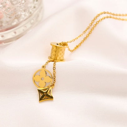 N-LV20. LV Stainless steel, Waterproof, Necklace with pendant.