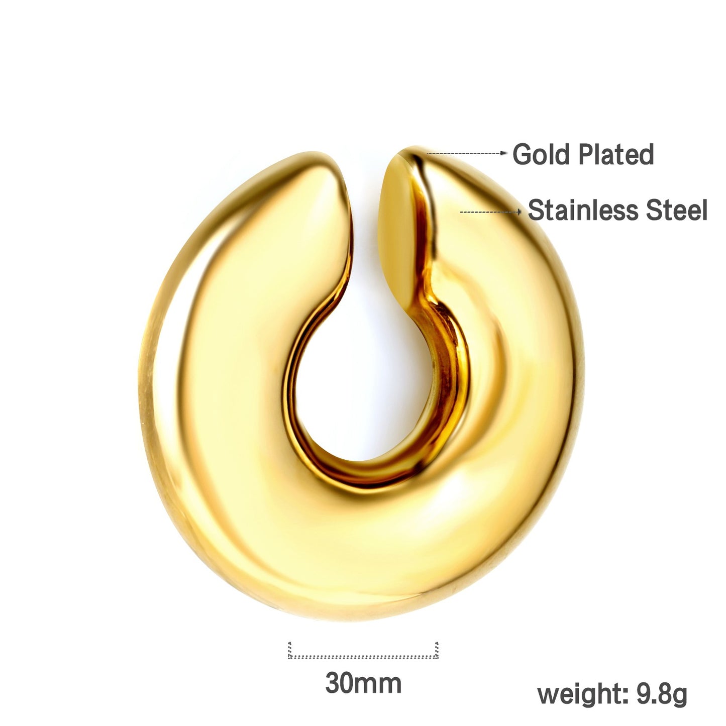 Plain cuff earrings
