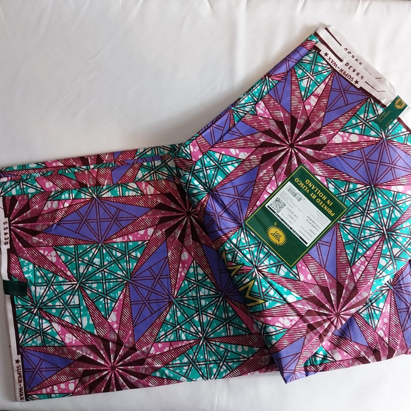 Hollandais vlisco super wax, African Ankara Fabric, 100% cotton Fabric , 6 yards Ankara wax, Ankara Fabric, Great Quality Ankara Fabric, Guaranteed printed Wax.
