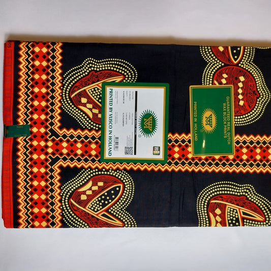 Vlisco Hollandaise, African Ankara Fabric, 100% cotton Fabric , 6 yards Ankara wax, Ankara Fabric, Great Quality Ankara Fabric, Guaranteed printed Wax.