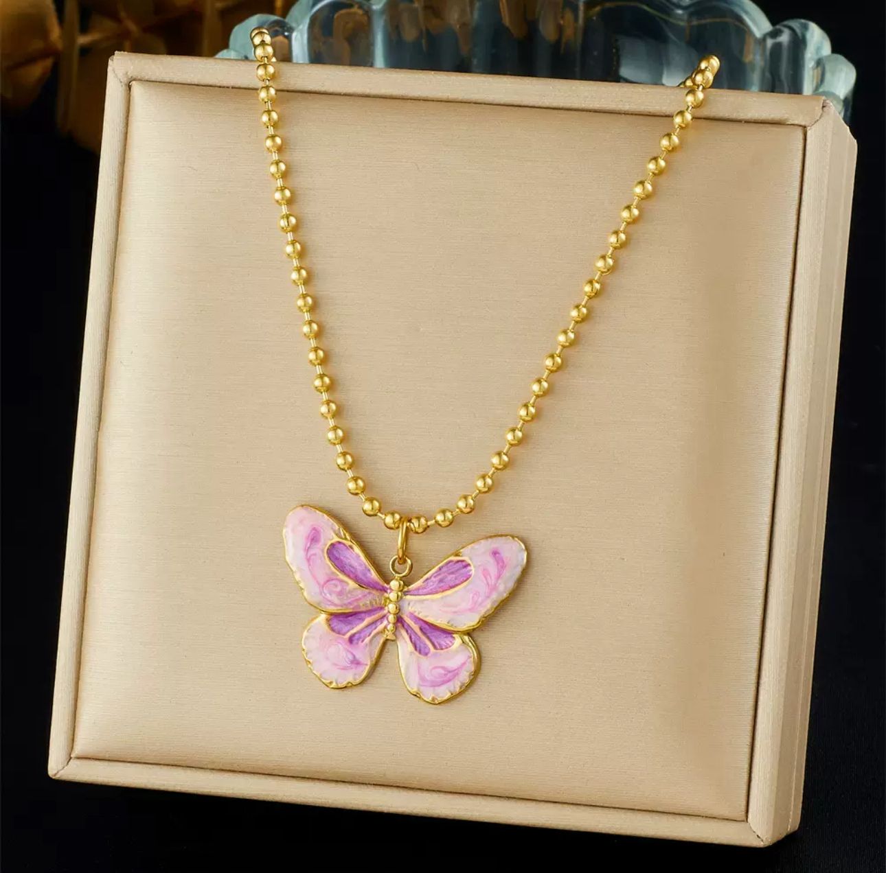 Butterfly pendant necklace