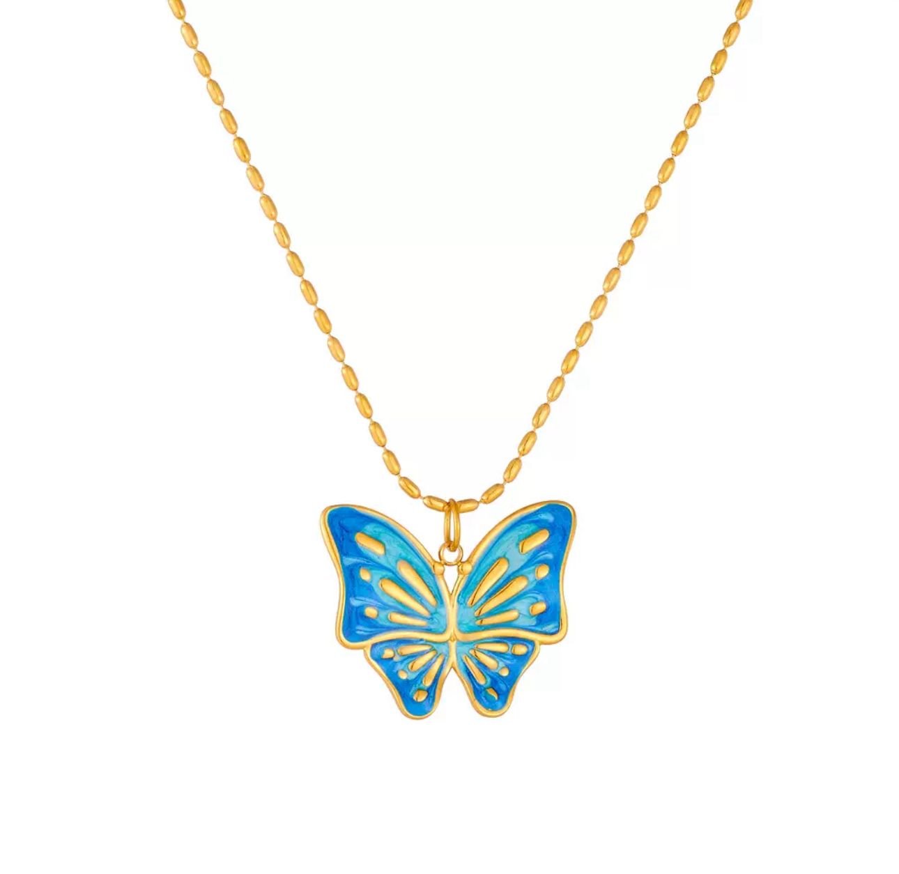 Butterfly pendant necklace