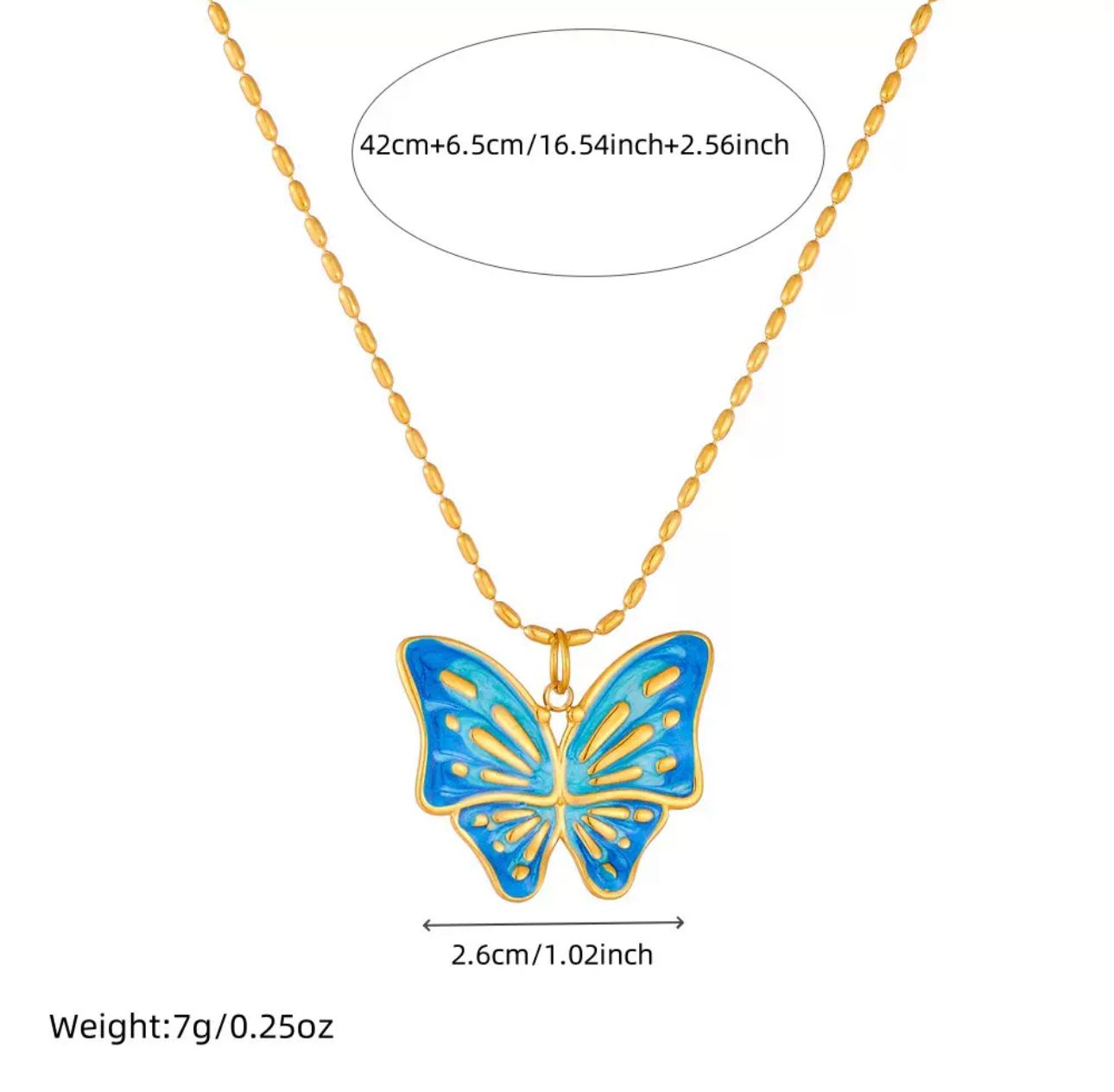 Butterfly pendant necklace