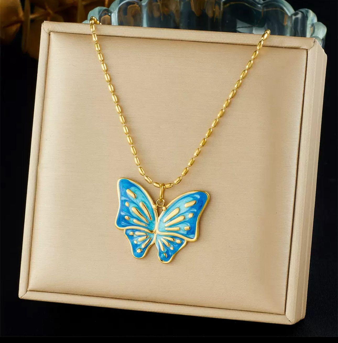 Butterfly pendant necklace