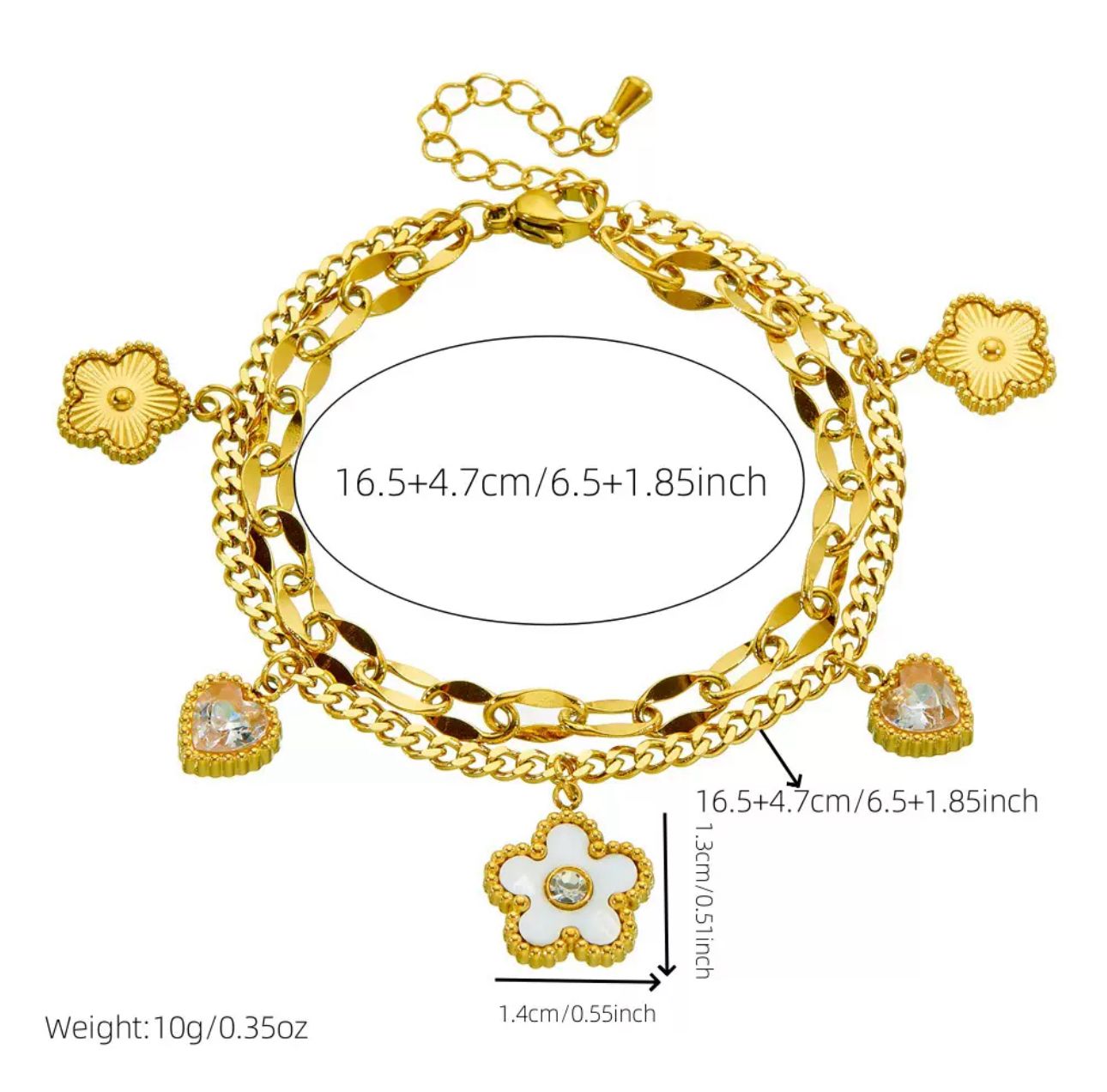 AURA DOUBLE CHAIN BRACELET