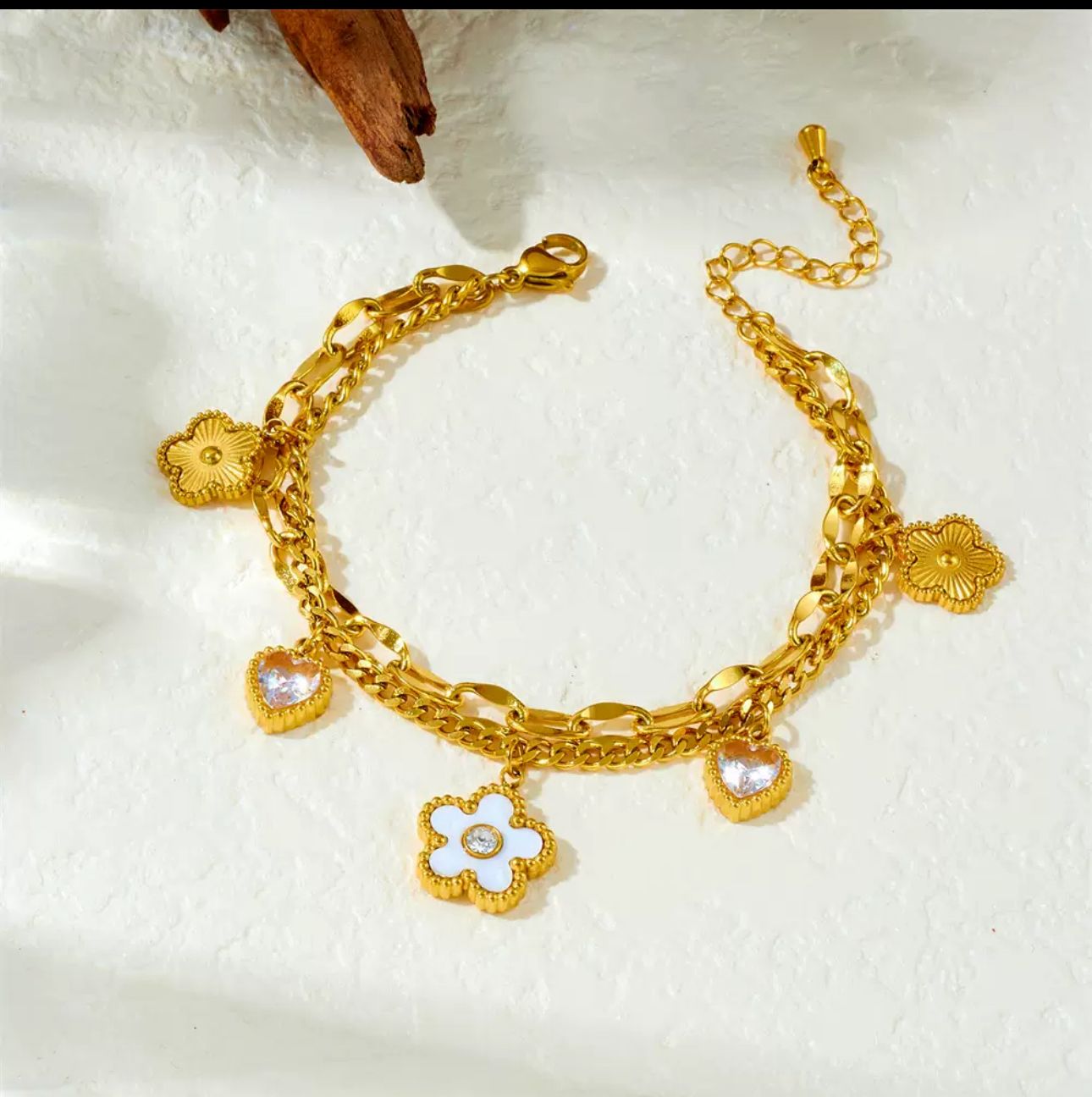 AURA DOUBLE CHAIN BRACELET