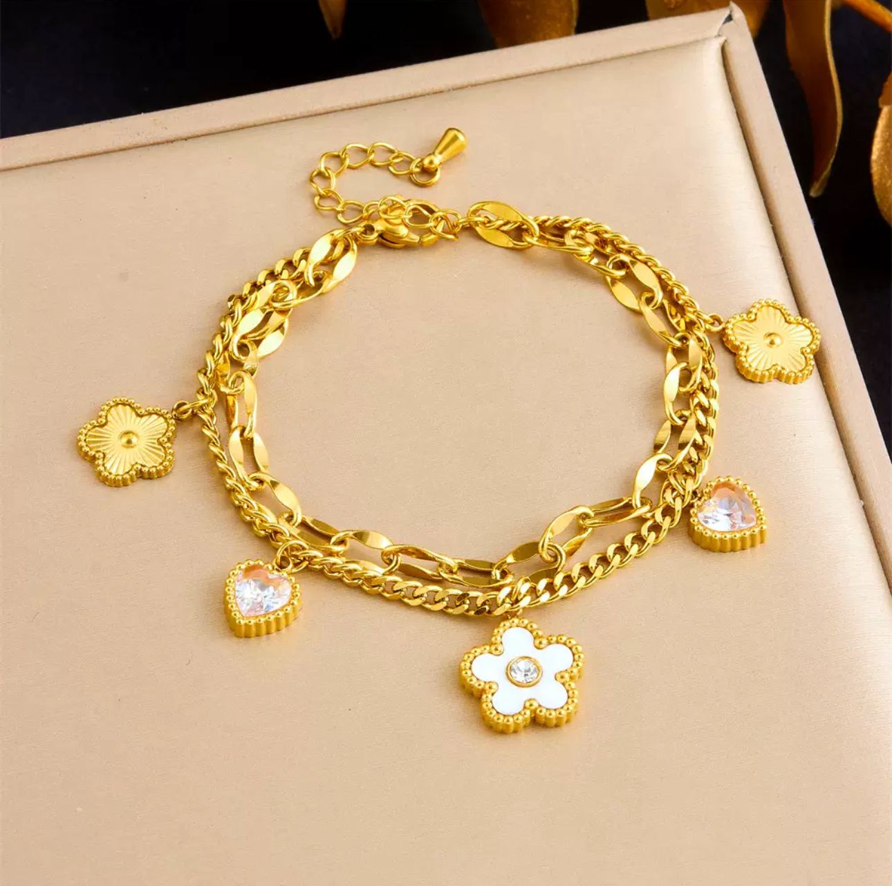 AURA DOUBLE CHAIN BRACELET