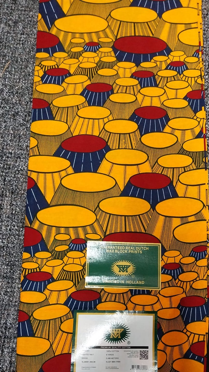 Hollandaise Vlisco. African Ankara Fabric, 100% cotton Fabric , 6 yards Ankara wax, Ankara Fabric, Great Quality Ankara Fabric, Guaranteed printed Wax.