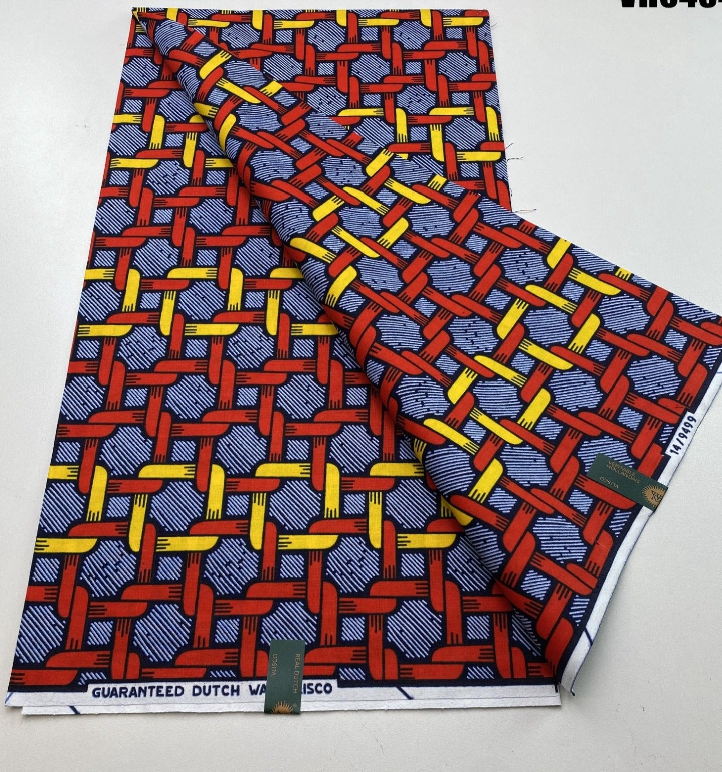 Hollandaise Vlisco. African Ankara Fabric, 100% cotton Fabric , 6 yards Ankara wax, Ankara Fabric, Great Quality Ankara Fabric, Guaranteed printed Wax.