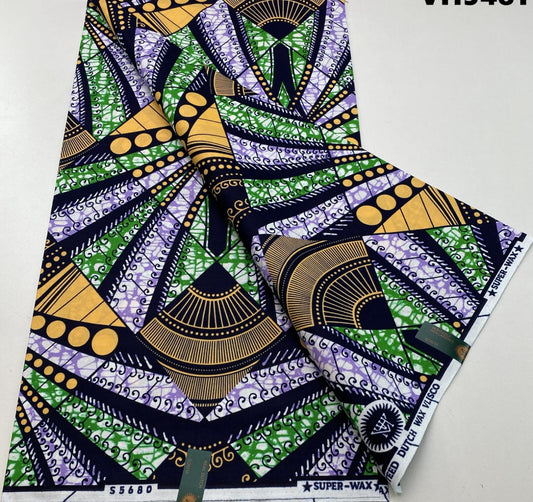 Hollandaise Vlisco. African Ankara Fabric, 100% cotton Fabric , 6 yards Ankara wax, Ankara Fabric, Great Quality Ankara Fabric, Guaranteed printed Wax.