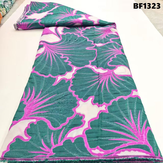 Brocade Fabric for sewing dresses, wedding dress, skirt and Blouse, also for sewing Men wears. 5 yards.