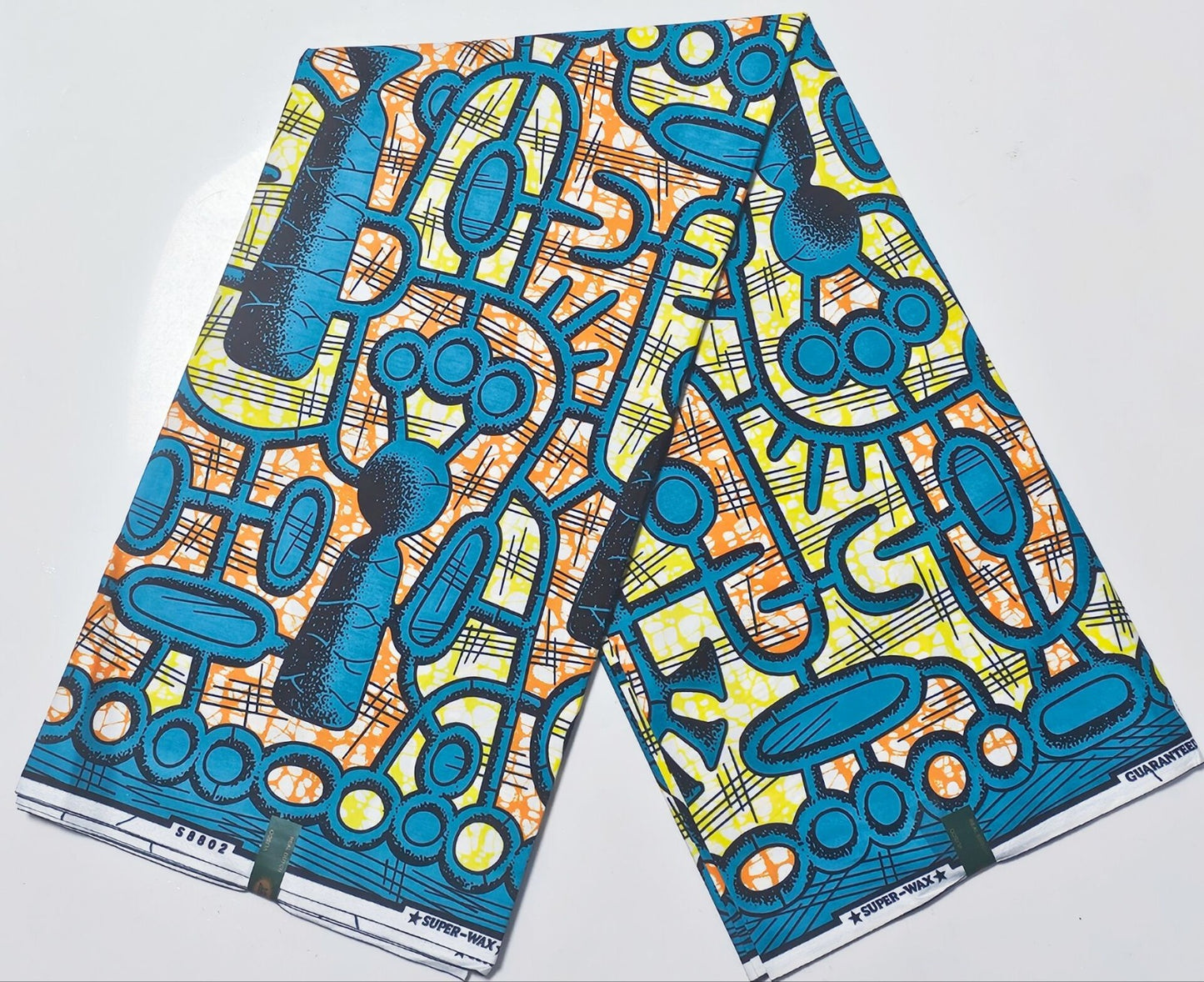 Hollandaise Vlisco. African Ankara Fabric, 100% cotton Fabric , 6 yards Ankara wax, Ankara Fabric, Great Quality Ankara Fabric, Guaranteed printed Wax.