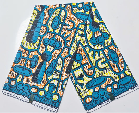 Hollandaise Vlisco. African Ankara Fabric, 100% cotton Fabric , 6 yards Ankara wax, Ankara Fabric, Great Quality Ankara Fabric, Guaranteed printed Wax.