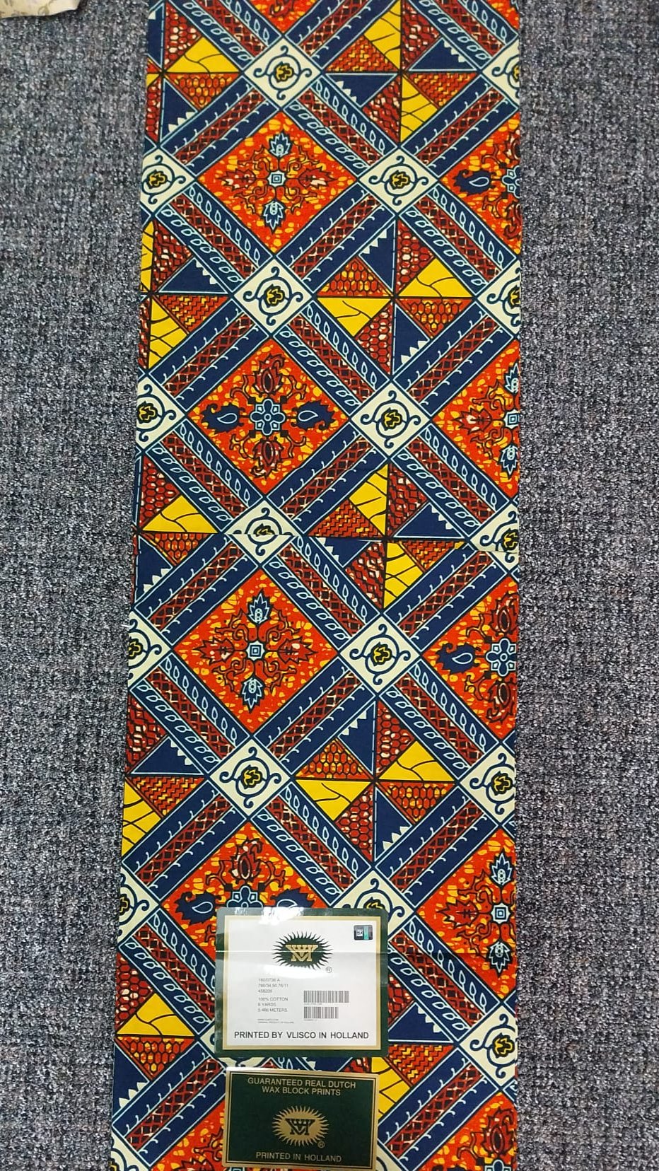Hollandaise Vlisco. African Ankara Fabric, 100% cotton Fabric , 6 yards Ankara wax, Ankara Fabric, Great Quality Ankara Fabric, Guaranteed printed Wax.